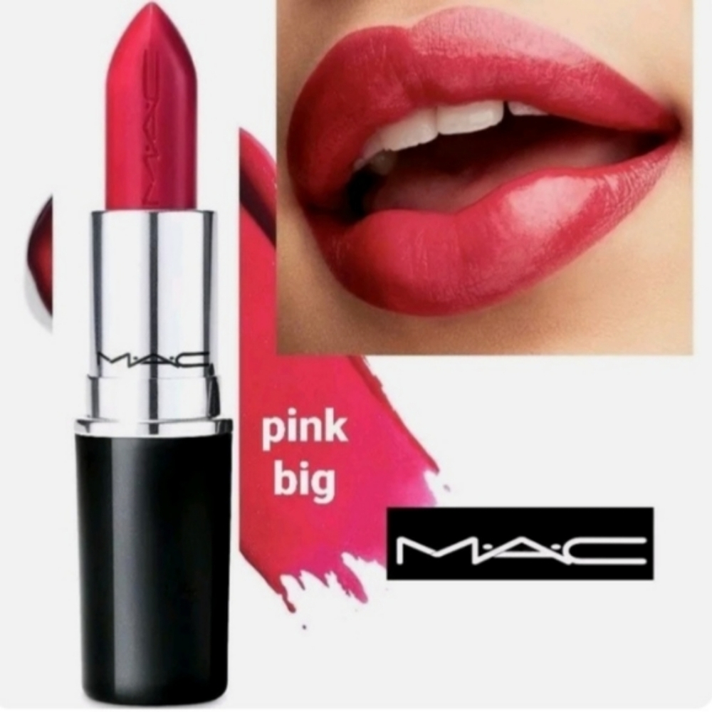 NIB MAC Lustreglass Sheer-Shine Lipstick in #546 Pink Big